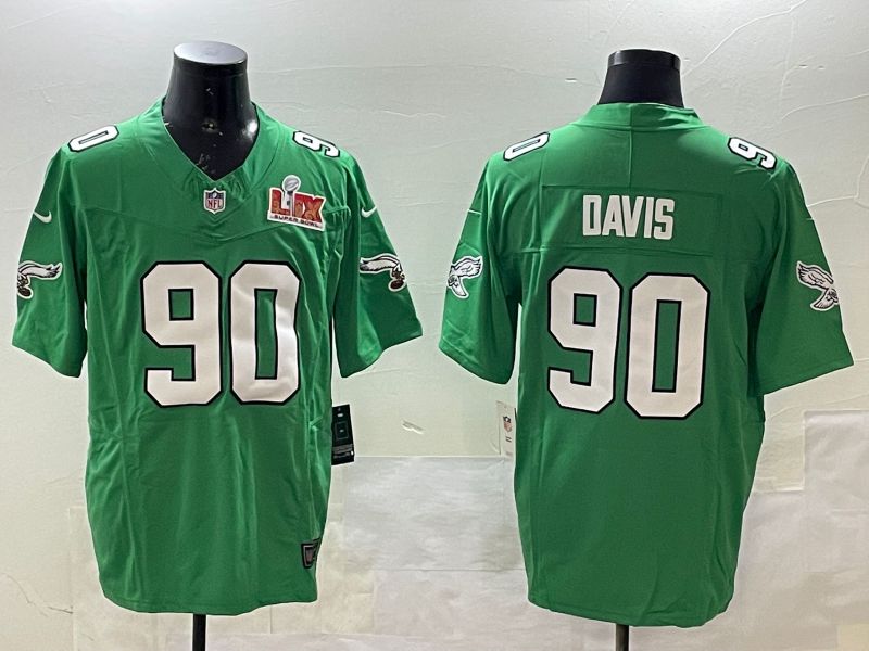 Men Philadelphia Eagles #90 Davis Green three generations 2025 Nike Vapor Limited NFL Jersey style 2->philadelphia eagles->NFL Jersey